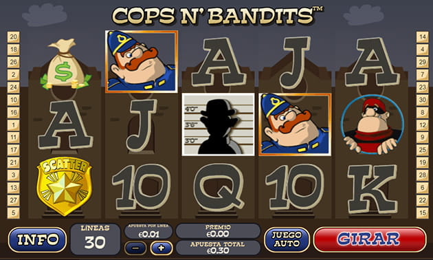 Panneau d'ouverture de fente Cops N Bandits