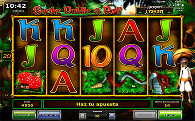 Panneau de jeu de machines à sous Snake, Rattle and Roll au casino StarVegas.